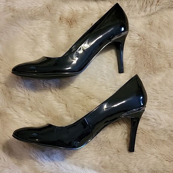 BANDOLINO BLACK PATENT LEATHER HEELS, SIZE 7.5 - NEW! - Picture 8 of 12